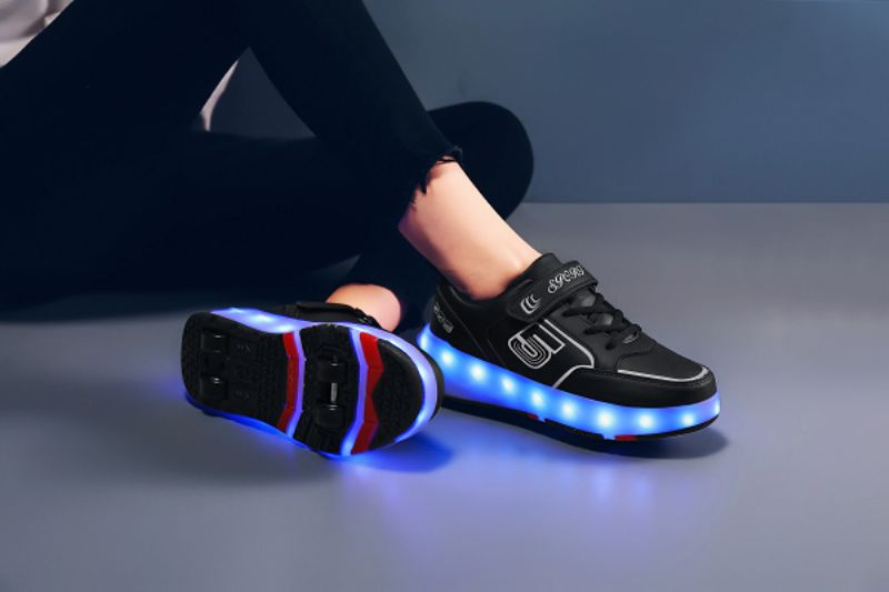 Gezzy Unisex Kinderen Roller Sneaker - Roze