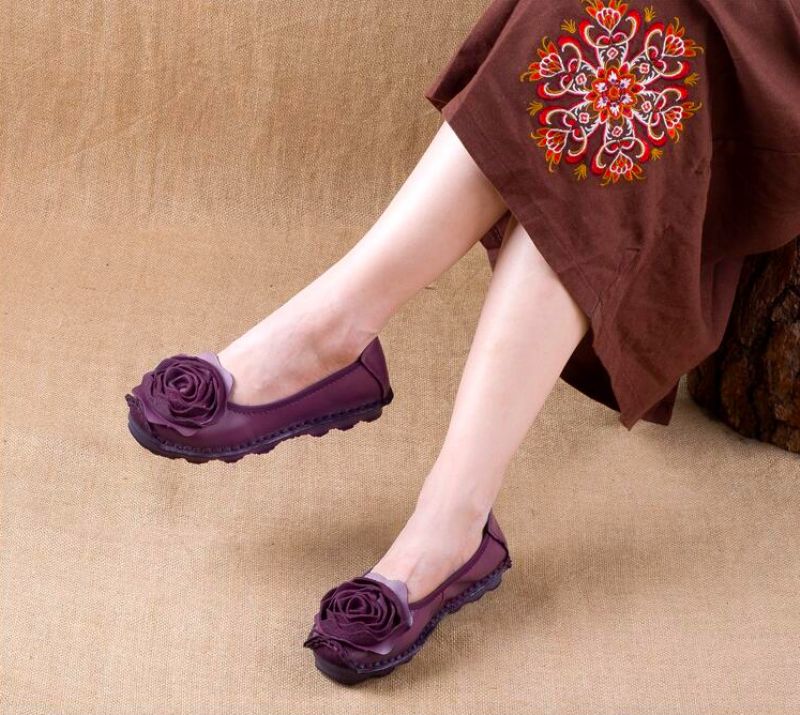 Gigy Dames Platte Schoenen - Rood
