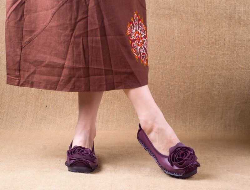Gigy Dames Platte Schoenen - Rood