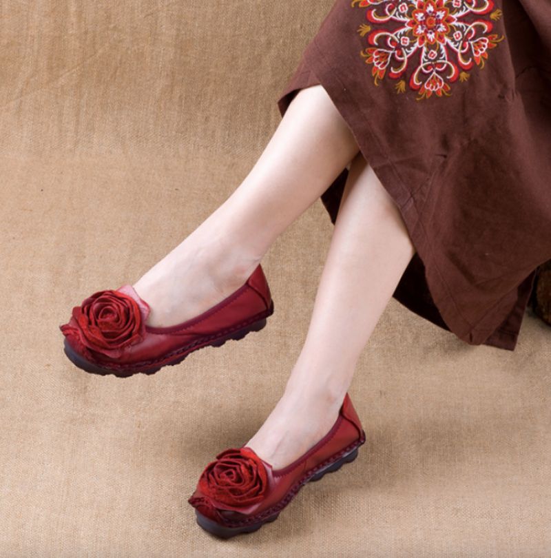 Gigy Dames Platte Schoenen - Rood