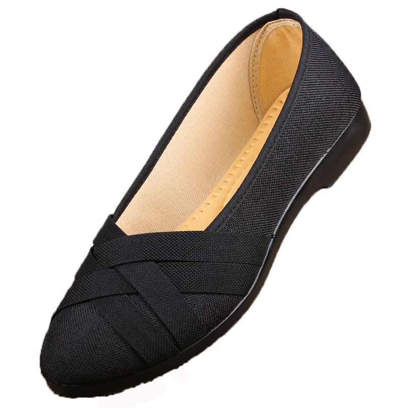 Gilda Dames Platte Instappers Schoenen - Zwart