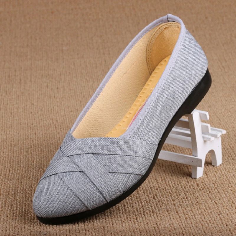 Gilda Dames Platte Instappers Schoenen - Zwart