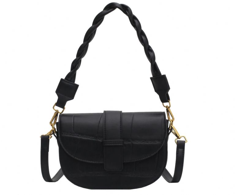 Gillen Dames Kleine Leren Crossbody Handtas - Zwart