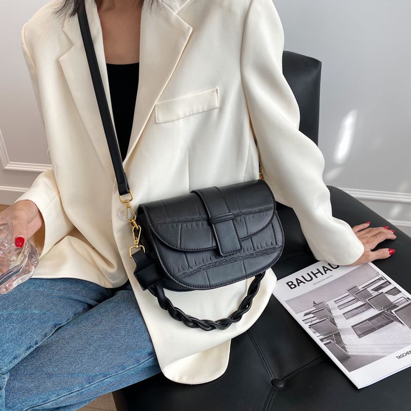 Gillen Dames Kleine Leren Crossbody Handtas - Zwart