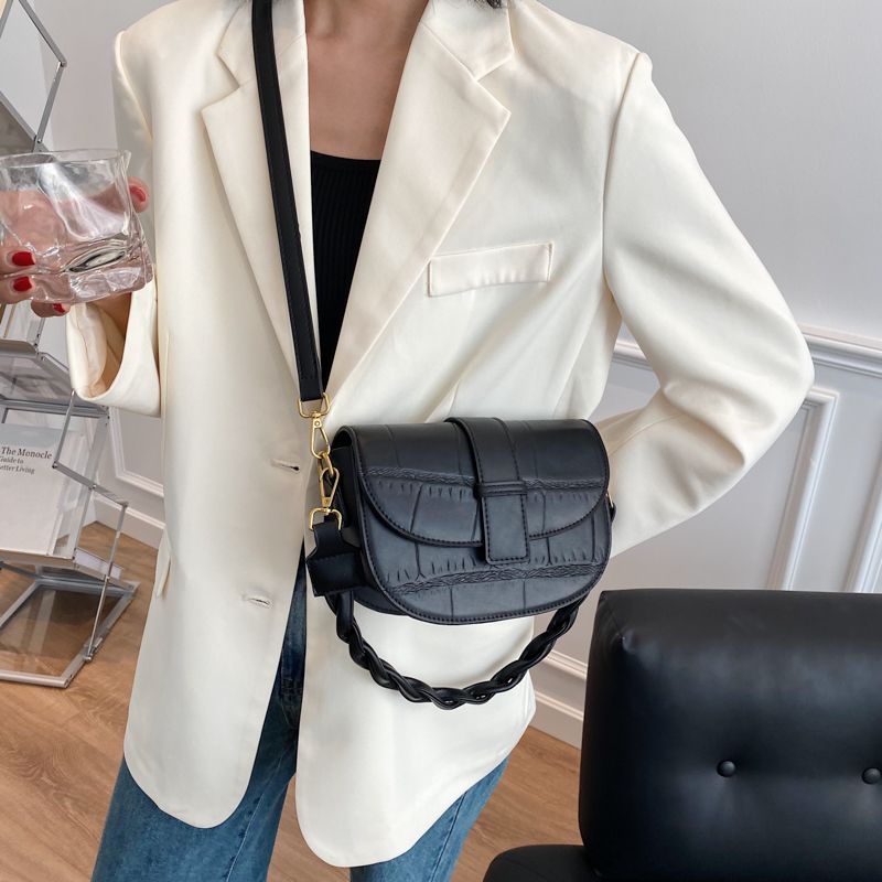 Gillen Dames Kleine Leren Crossbody Handtas - Zwart