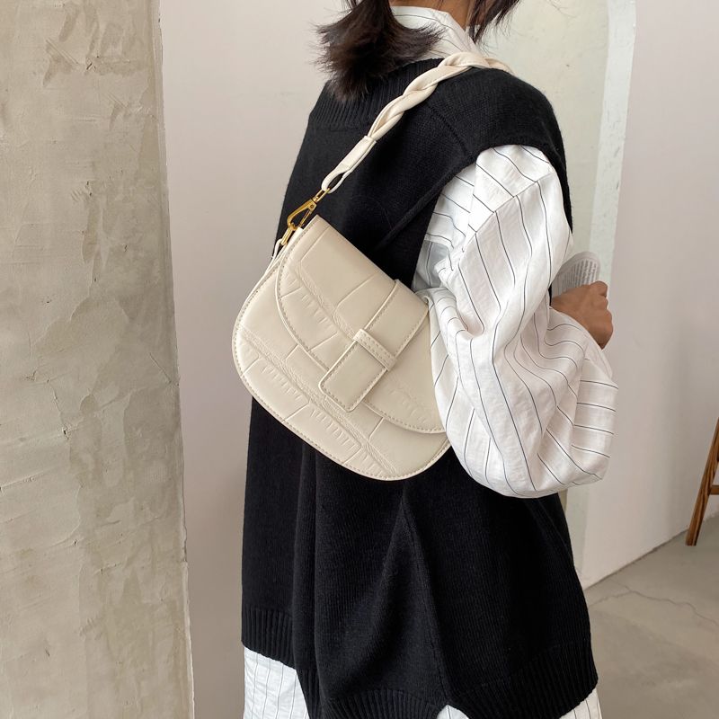Gillen Dames Kleine Leren Crossbody Handtas - Zwart