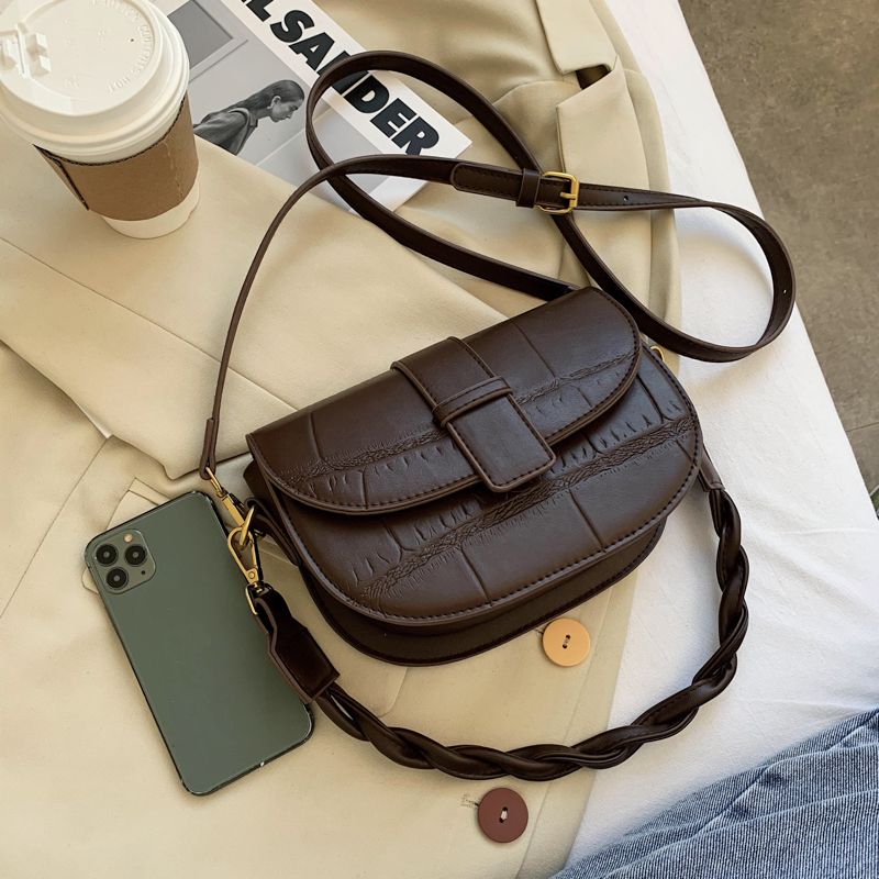 Gillen Dames Kleine Leren Crossbody Handtas - Zwart