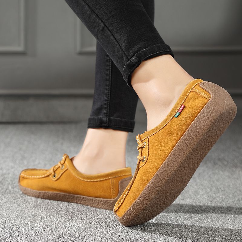 Gilma Dames Platte Loafer Schoenen - Bruin