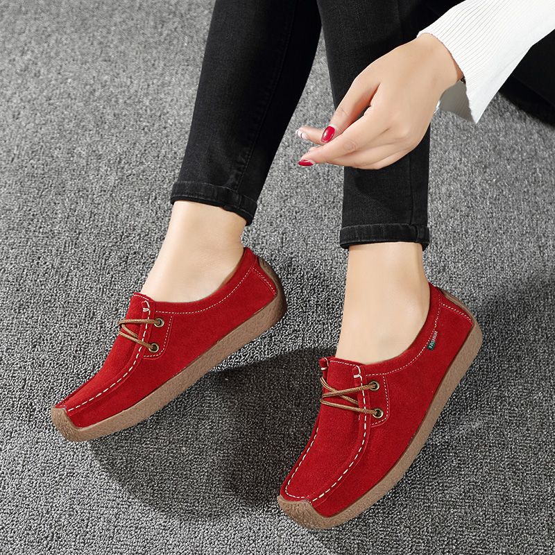 Gilma Dames Platte Loafer Schoenen - Bruin