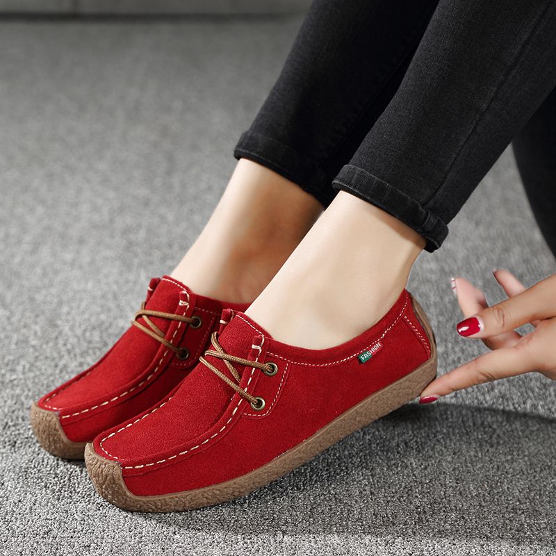 Gilma Dames Platte Loafer Schoenen - Bruin