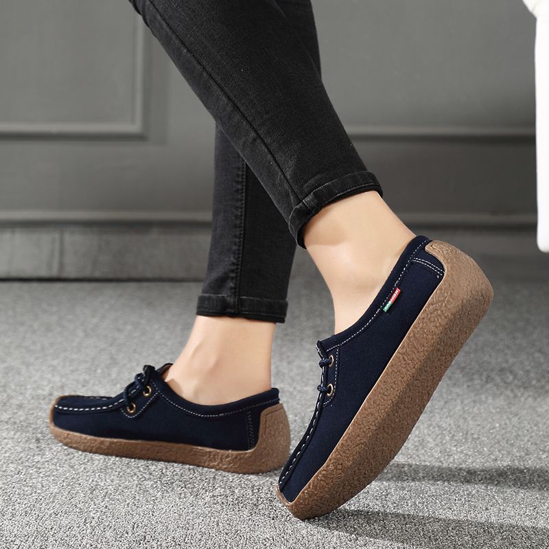 Gilma Dames Platte Loafer Schoenen - Bruin