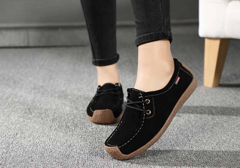 Gilma Dames Platte Loafer Schoenen - Bruin