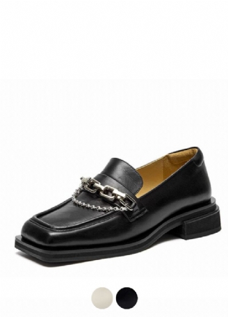 Gina Dames Hoge Kwaliteit Vierkante Neus Loafer Schoenen