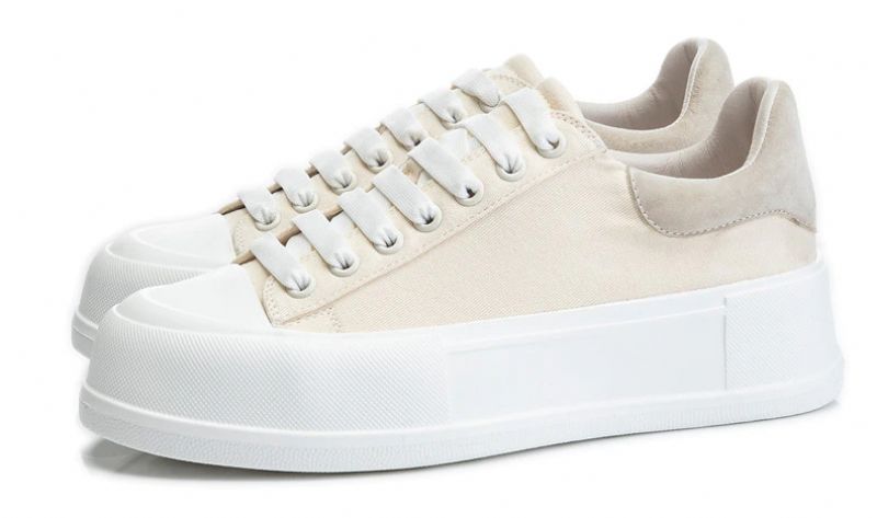 Giordano Dames Veter Platform Sneaker - Kaki