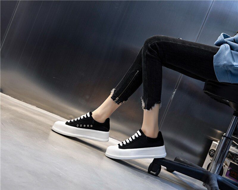 Giordano Dames Veter Platform Sneaker - Kaki