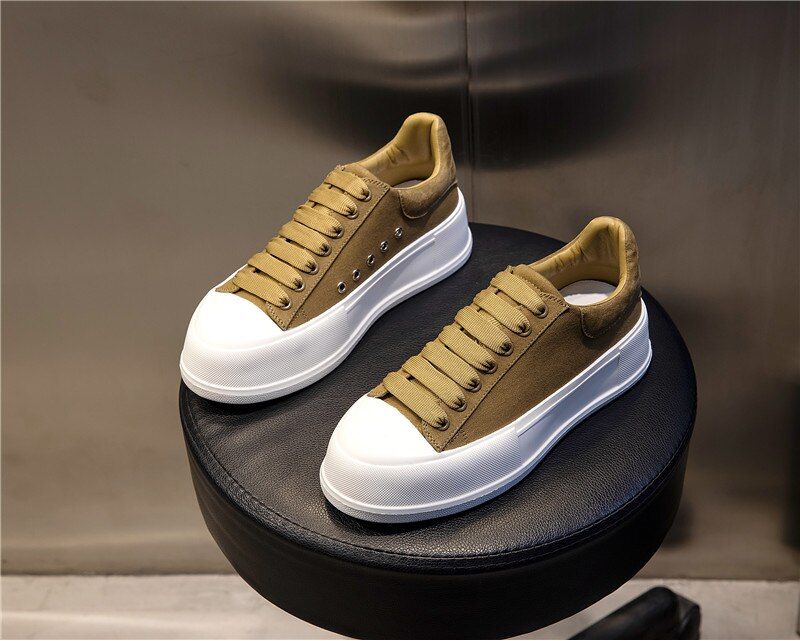 Giordano Dames Veter Platform Sneaker - Kaki