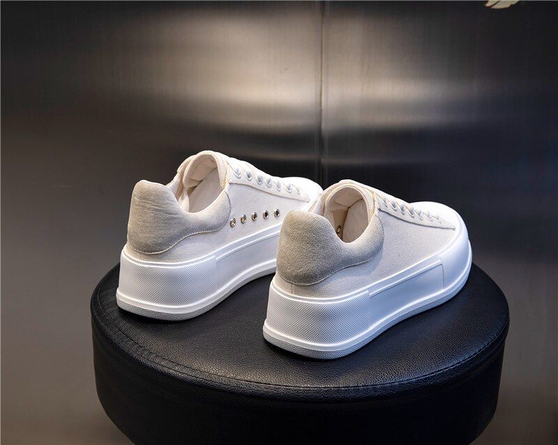 Giordano Dames Veter Platform Sneaker - Kaki