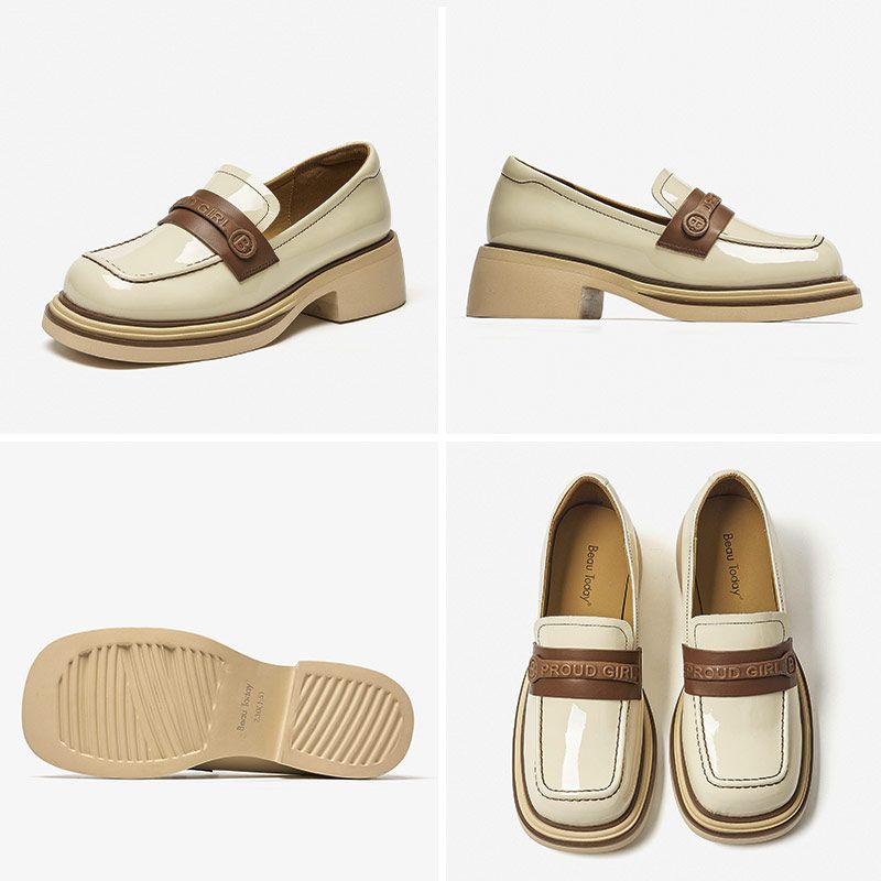 Giorgia Dames Patent Leather Zwarte Loafer Schoenen - Zwart