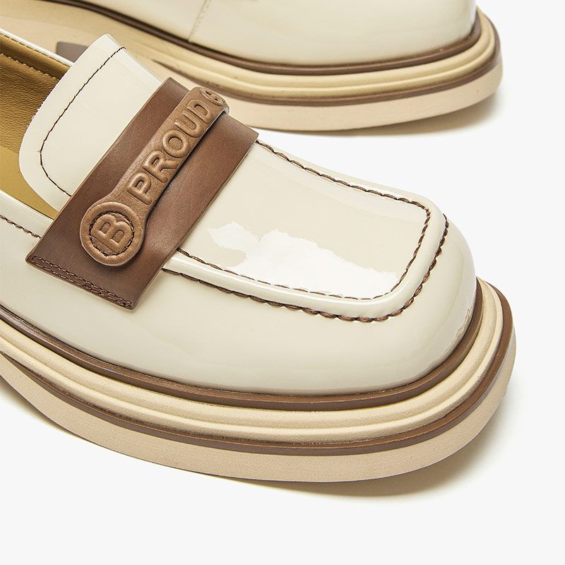 Giorgia Dames Patent Leather Zwarte Loafer Schoenen - Zwart
