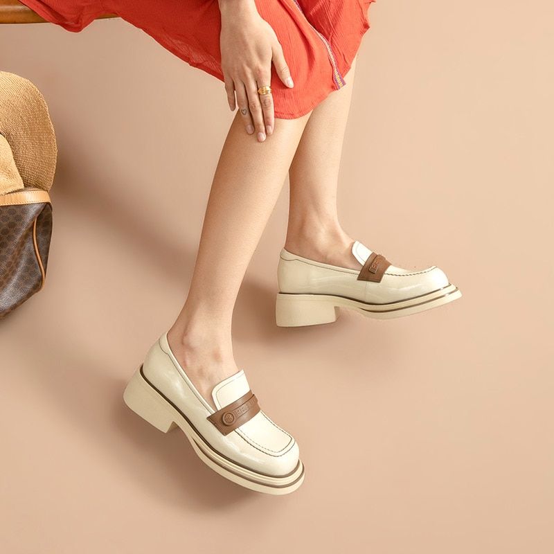 Giorgia Dames Patent Leather Zwarte Loafer Schoenen - Zwart