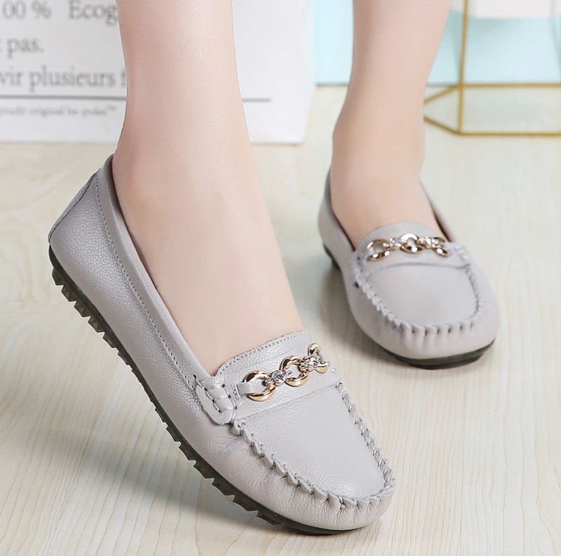 Giralda Dames Loafer Comfortabele Antislip Warme Schoenen - Grijs