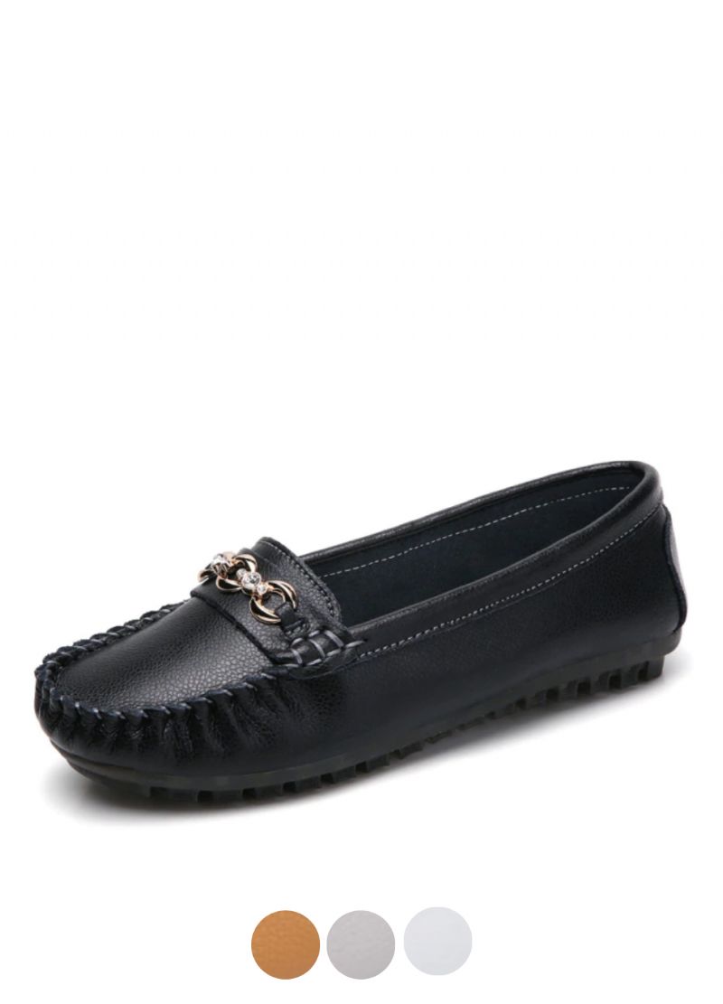 Giralda Dames Loafer Comfortabele Antislip Warme Zwarte Schoenen