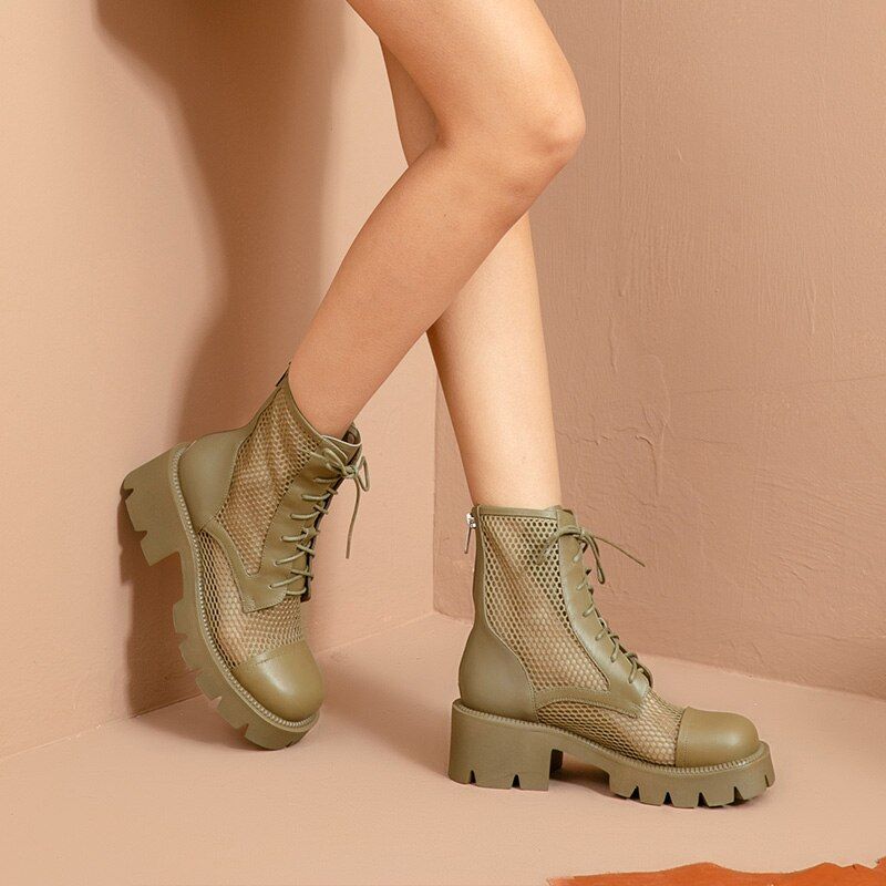 Gixy Dames Laarzen - Khaki