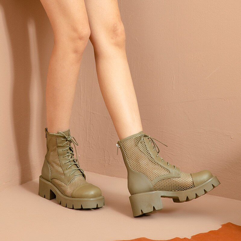 Gixy Dames Laarzen - Khaki