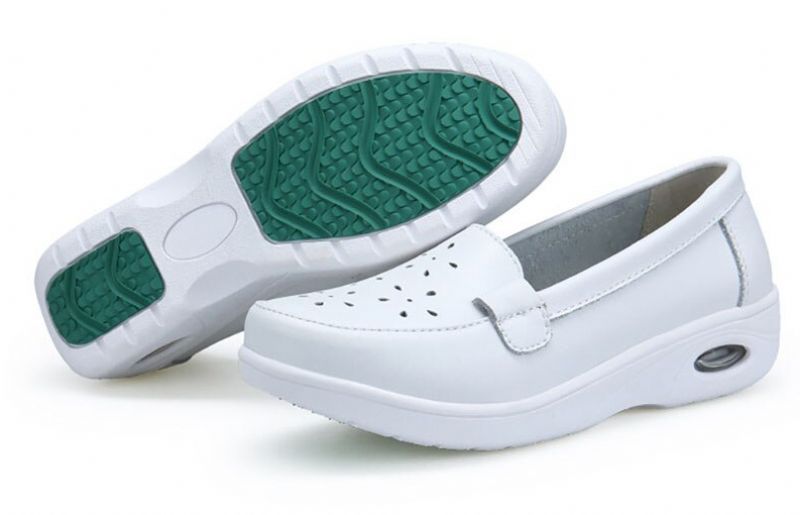 Gladys Dames Air Cushion Platform Loafer Schoenen - Wit
