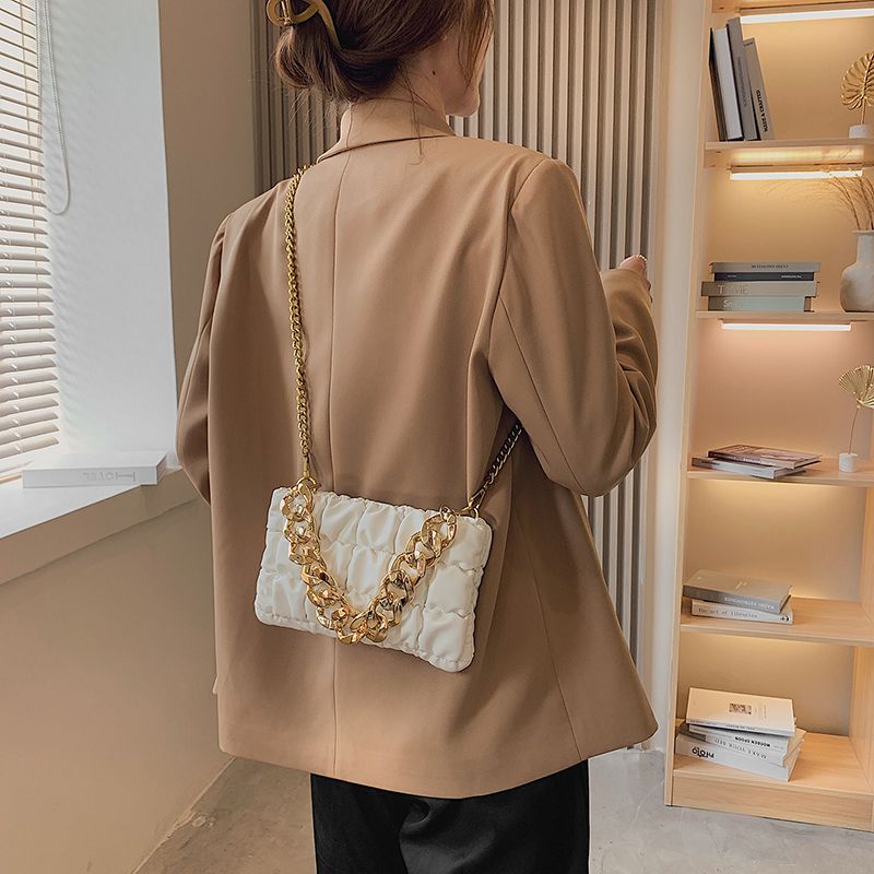Glamor Kleine Leren Crossbody-handtas Voor Dames - Zwart