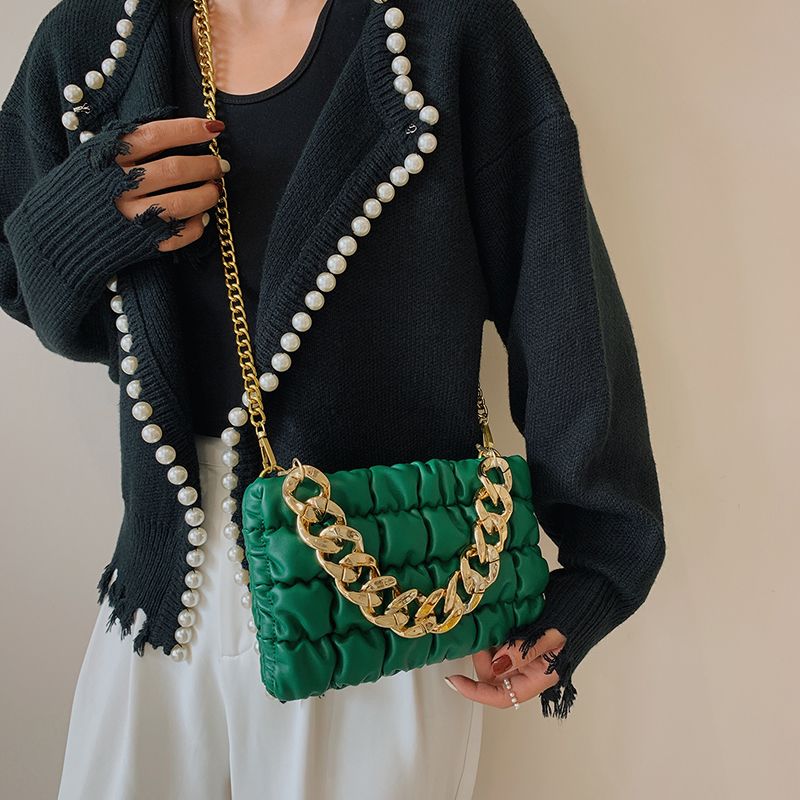 Glamor Kleine Leren Crossbody-handtas Voor Dames - Zwart