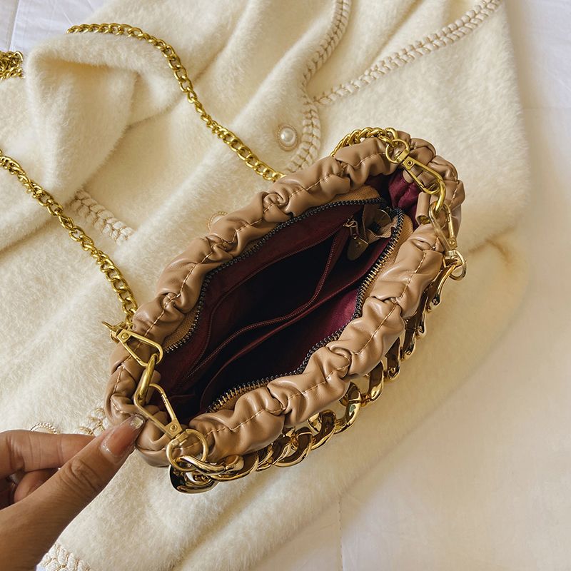 Glamor Kleine Leren Crossbody-handtas Voor Dames - Zwart