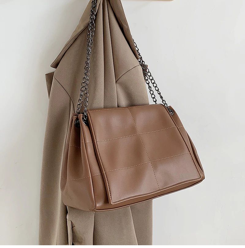 Gloriana Dames Ketting Schouder Handtas - Karamel