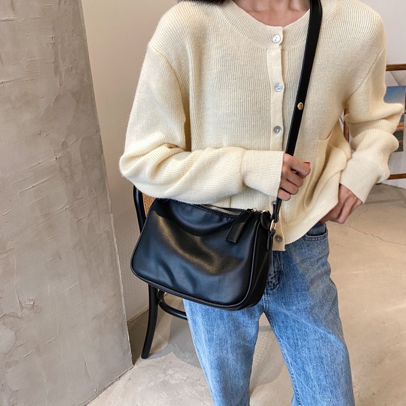 Godoy Dames Leren Luxe Handtas - Zwart