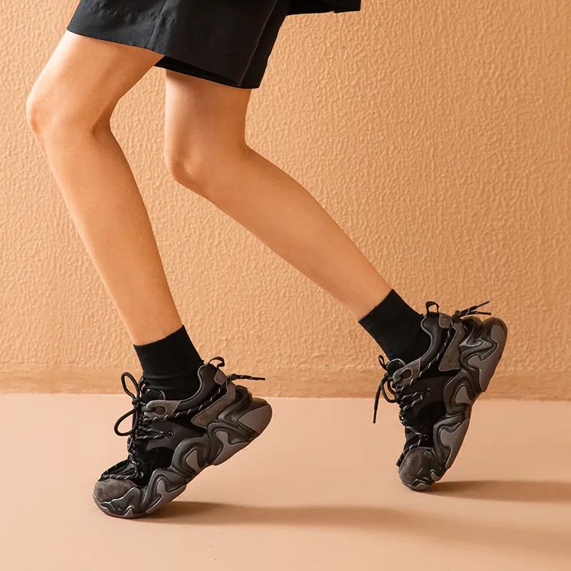 Godoy Dames Synthetische Leren Platform Sneaker - Groen