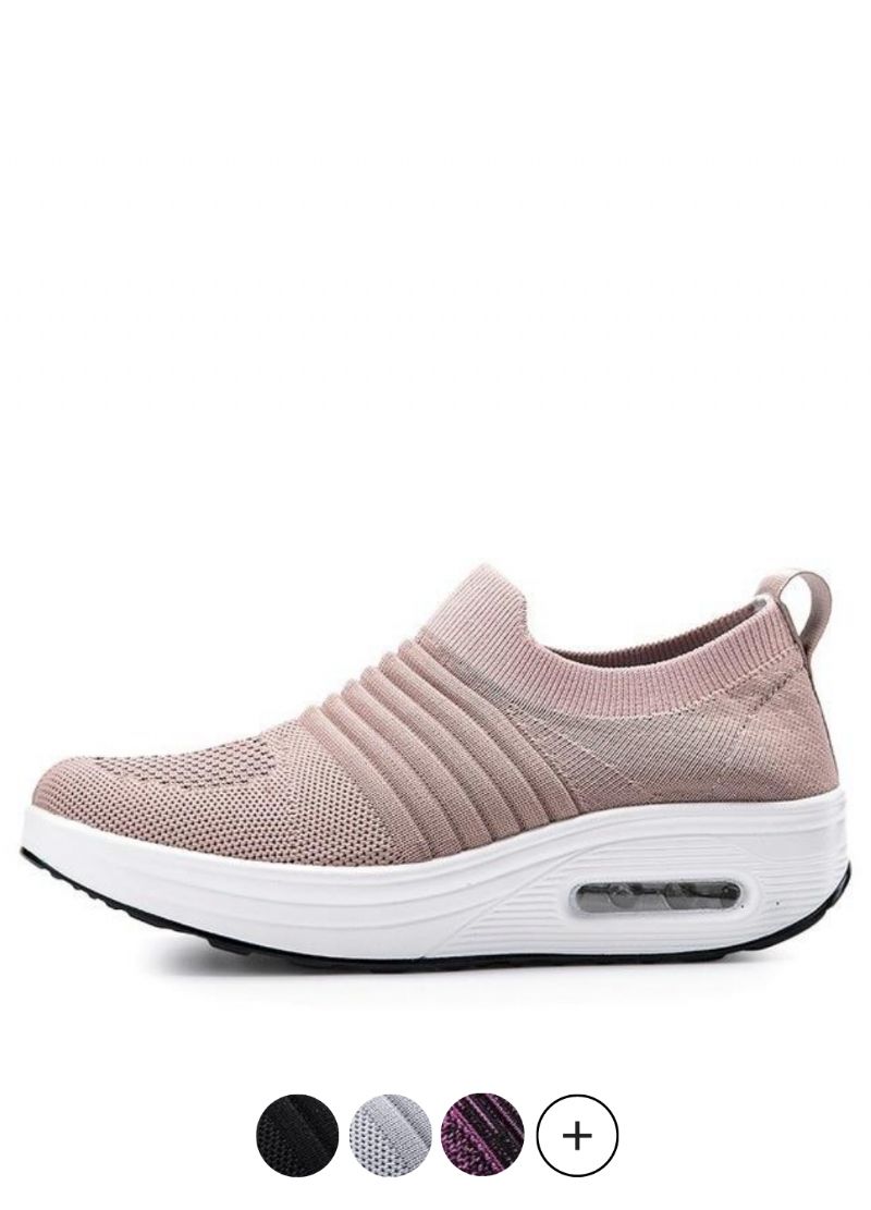 Gofit Dames Flat Met Platform Mesh Wandelschoenen