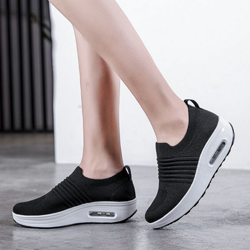 Gofit Dames Flat Met Platform Mesh Wandelschoenen - Roze