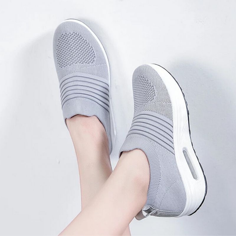 Gofit Dames Flat Met Platform Mesh Wandelschoenen - Roze