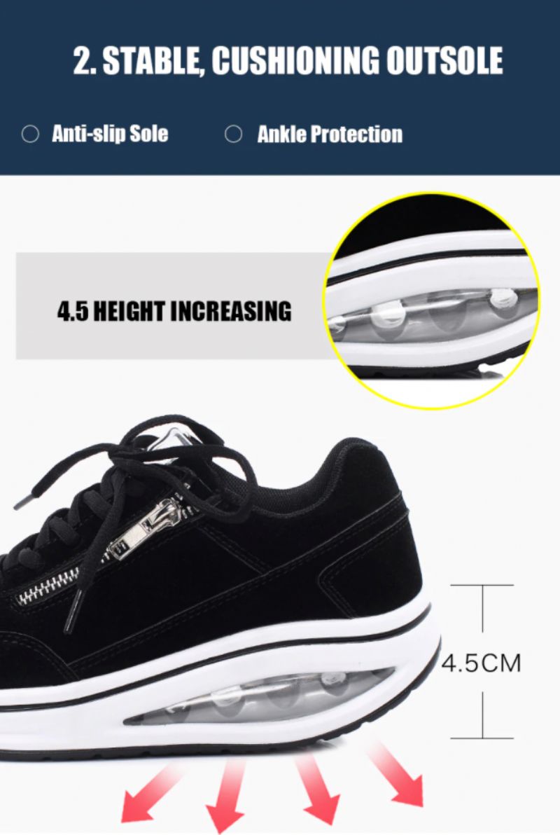 Gowalk Max Sneakers Voor Dames Met Platform Schoenen Met - Zwart