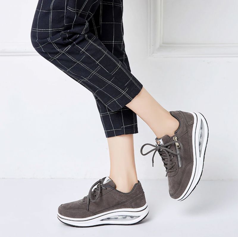 Gowalk Max Sneakers Voor Dames Met Platform Schoenen Met - Zwart