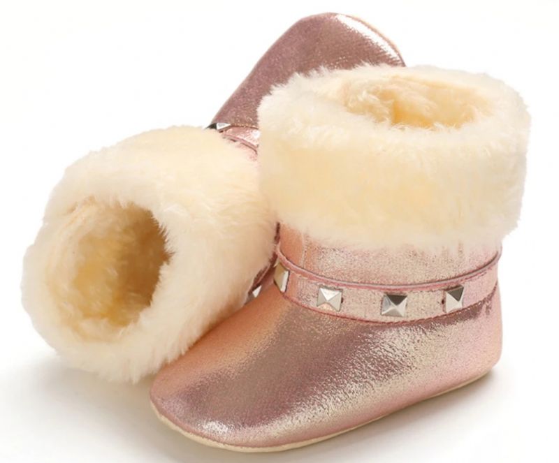 Gracia Baby Meisjes Winterlaarzen - Roze Bont