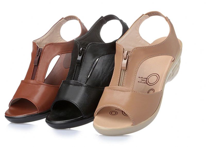 Gracia Dames Wedges Sandalen - Beige