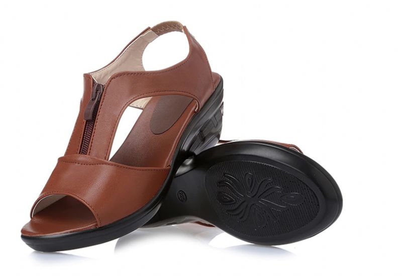 Gracia Dames Wedges Sandalen - Beige