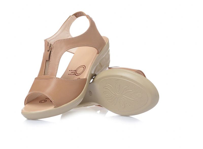 Gracia Dames Wedges Sandalen - Beige
