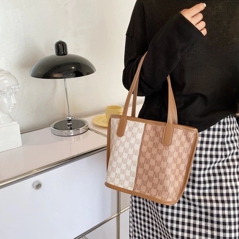 Graciola Dames Trend Designerlleather Tote Handtas - Khaki