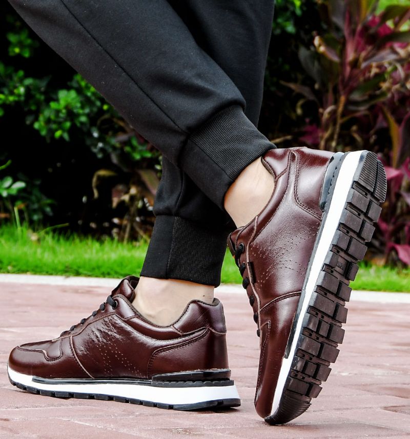 Grayson Herenmode Sneakers - Bordeauxrood