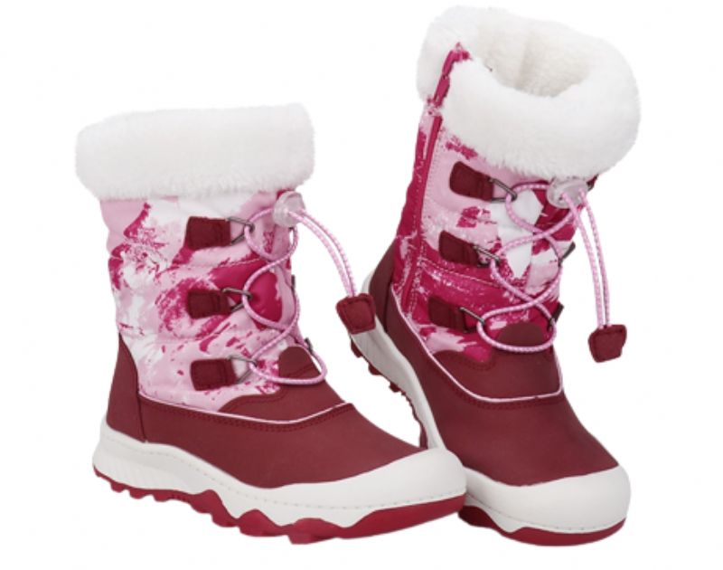 Grecia Snow Laarzen Voor Meisjes - Bordeauxrood Bont