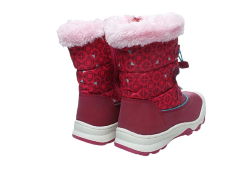 Grecia Snow Laarzen Voor Meisjes - Bordeauxrood Bont