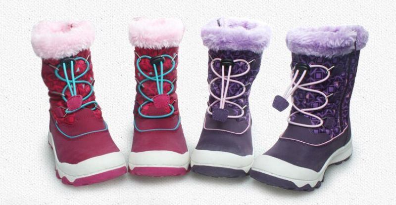 Grecia Snow Laarzen Voor Meisjes - Bordeauxrood Bont