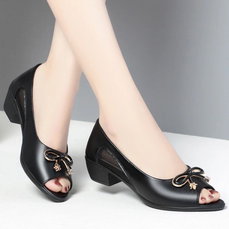 Greta Dames Open Teen Sandalen - Zwart